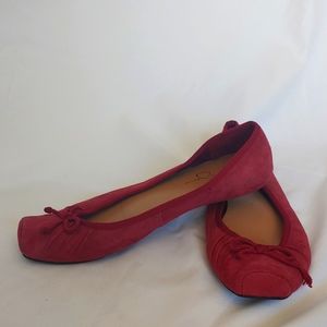 Suede red Flats